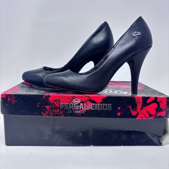 Fergalicious Symphony Black Heels with Butterfly Accent size 7 - Picture 1 of 8
